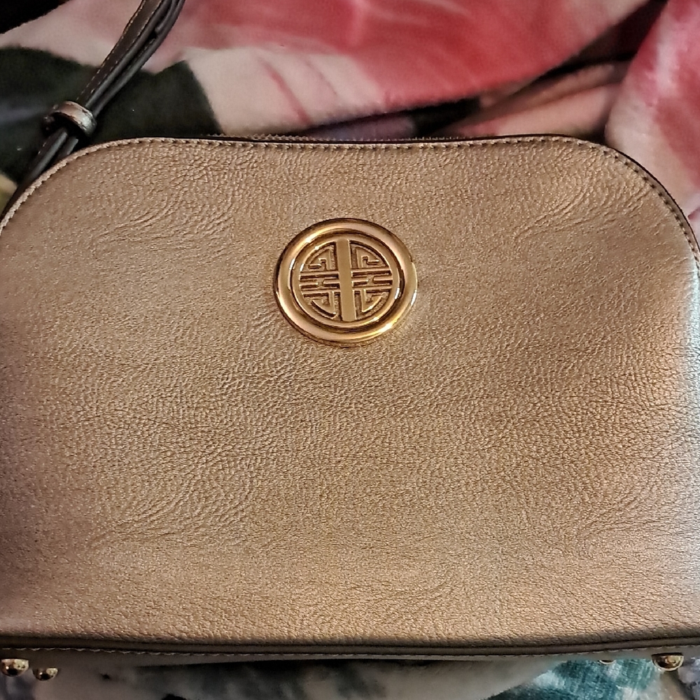 Source Unknown Gold Crossbody Bag